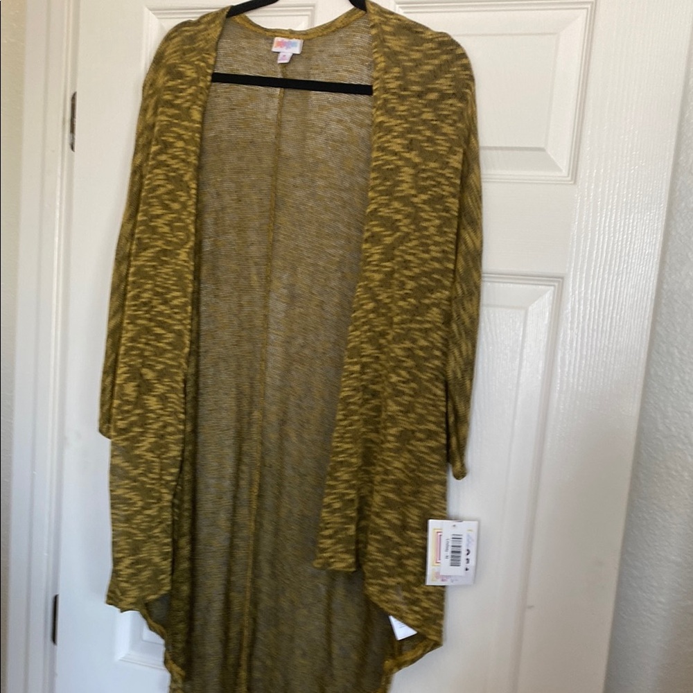 NWT LuLaRoe Lindsay Women's Open-Front Sweater in Mustard